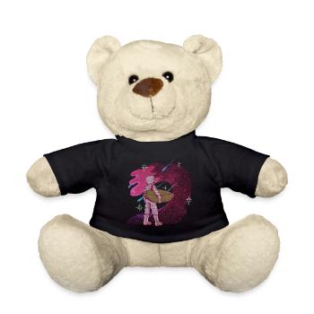 ASTRONAUT SPACE SURFER SURF SURFING SURF MOTIF - Teddy Bear - black - Front