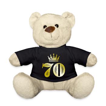 70 Number Crown Gold - Teddy Bear - black - Front