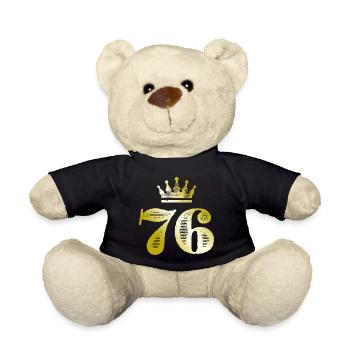 76 Number Crown Gold - Teddy Bear - black - Front