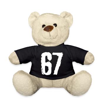 67 Zahl Trikot - Teddy - Schwarz - Vorne