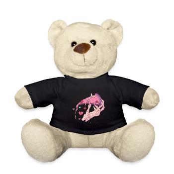 Anti Valentinstag Herz Liebe Geschenkidee Horror - Teddy - Schwarz - Vorne