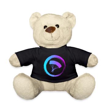 Sporty Hobby Leidenschaft Fallschirmspringen - Teddy - Schwarz - Vorne