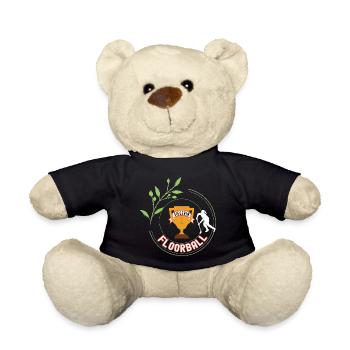 Floorball Siegerin Gewinner Turnier Meisterschaft - Teddy - Schwarz - Vorne