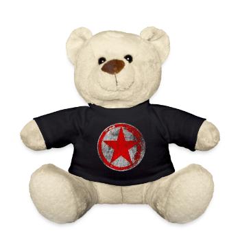 Sévère gauche contre droite rouge politique - Nounours - noir - Devant