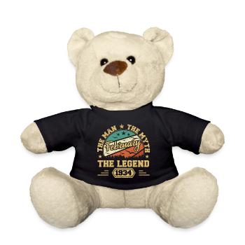 Geburtstagsgeschenk - geboren im Februar 1934 - Teddy - Schwarz - Vorne