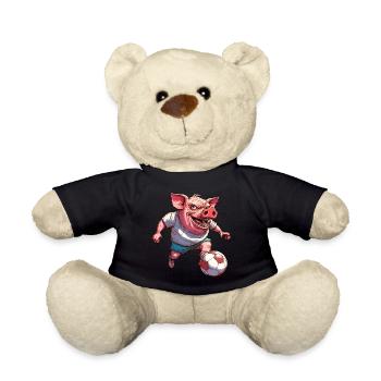 Pig Football - Teddy Bear - black - Front