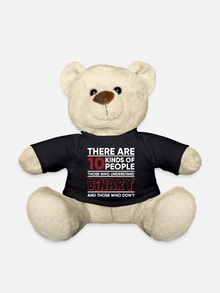 There are 10 kinds of people Binary - Teddy Bear - black