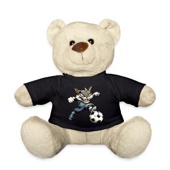 Fussballer Katze - Teddy - Schwarz - Vorne