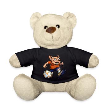 Footballeur cochon - Nounours - noir - Devant