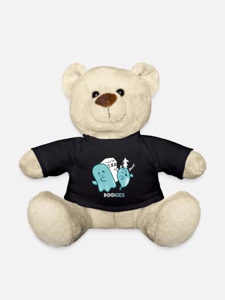 Ghosts T-Shirt Fous Funny T-Shirt d'Halloween - Nounours - noir