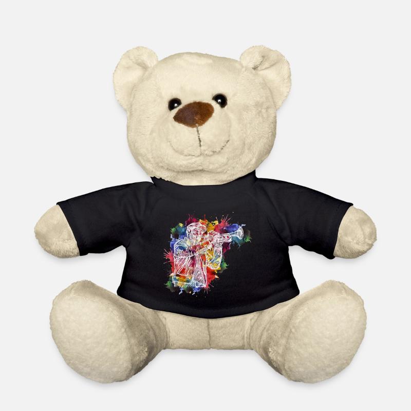 Abstrakt Trompete Musiklehrer - Teddy - Schwarz