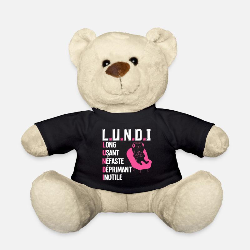 LUNDI. Définition humoristique. - Nounours - noir