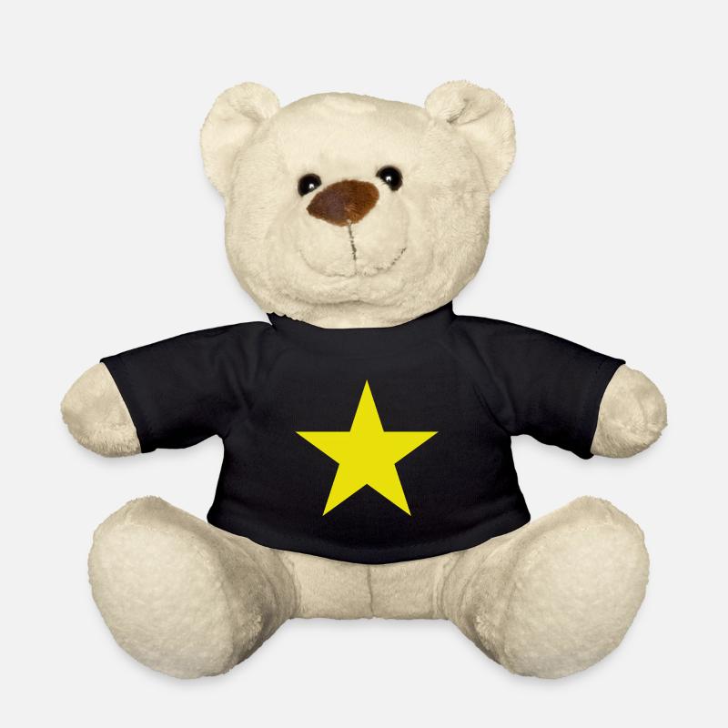 yellow star, yellow star - Teddy Bear - black