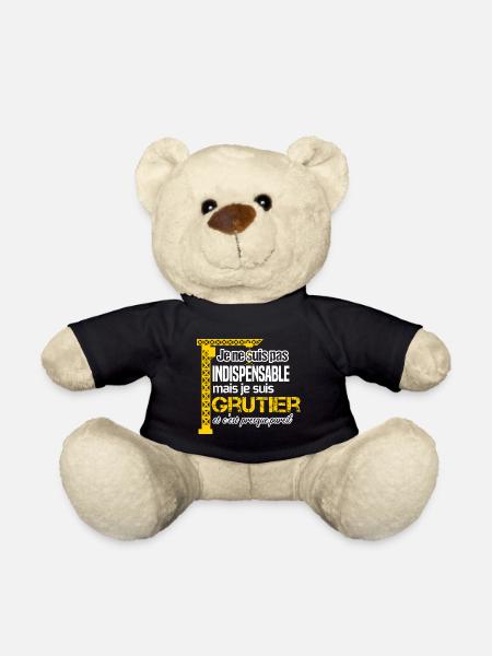 Humour grutier idée cadeau métier construction - Nounours - noir
