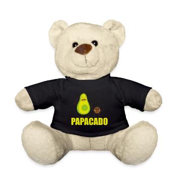 Papacado Gift Father's Day Saying - Teddy Bear - black - Front