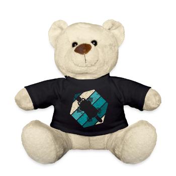 Retro Schnabeltier Vintage Platypus - Teddy - Schwarz - Vorne