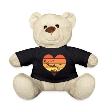 spearfishing love Gift sport club diving - Teddy Bear - black - Front