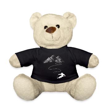 Montagne - Ligne sinueuse - Ski - (4) - Nounours - noir - Devant