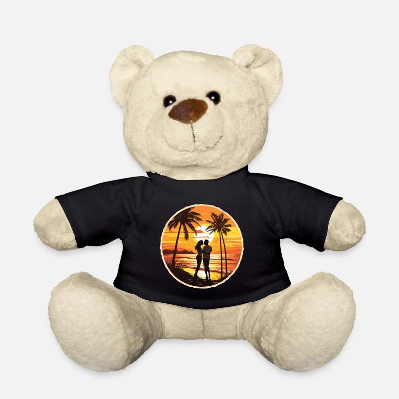Strand Insel Meer Sonnenuntergang - Teddy - Schwarz