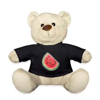 Wassermelonenscheibe - Saftige Köstlichkeiten - Teddy - Schwarz - Vorne