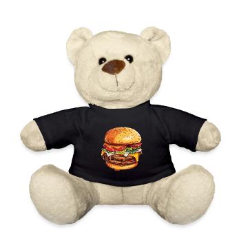 Cheeseburger Delight - Teddy Bear - black - Front