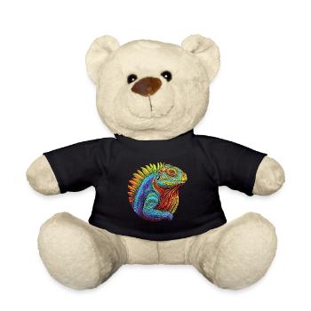 Glowing lizard - Teddy Bear - black - Front