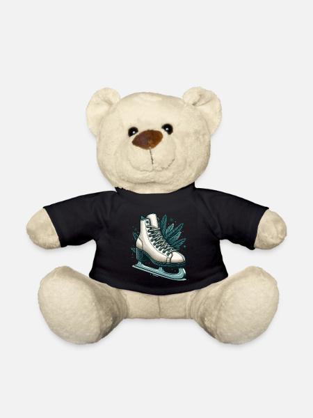 SCHLITTSCHUH EISLAUFEN WINTER SCHNEE SCHUHE SPORT - Teddy - Schwarz