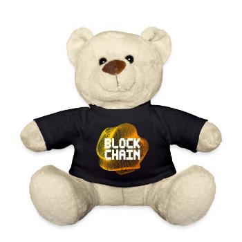 Blockchain Crypto Cryptocurrencies - Teddy Bear - black - Front