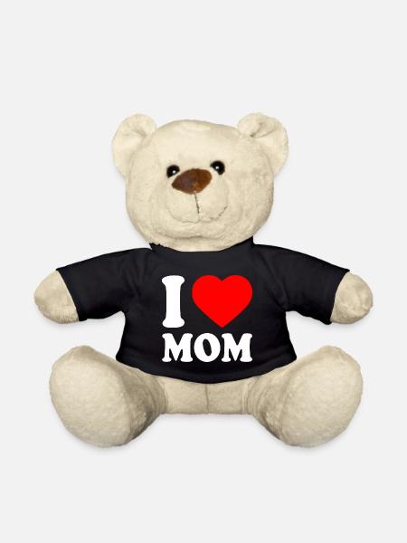 I love mom - Teddy - Schwarz
