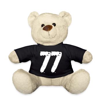 77 Number Vintage - Teddy Bear - black - Front