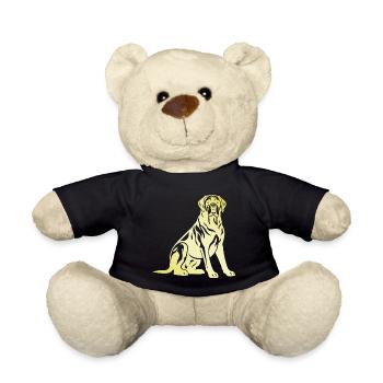 Mastiff Dog Silhouette - Teddy Bear - black - Front
