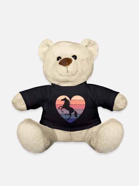 Cadeau pour les amoureux des chevaux Sport équestre Hobby Dressage - Nounours - noir