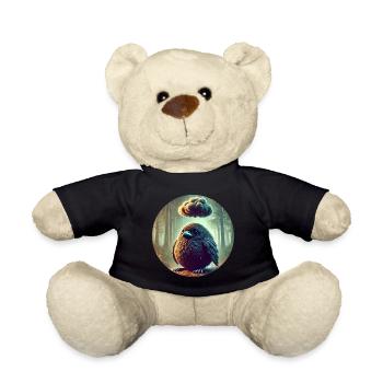 Traurige Krähe im Regen - Teddy - Schwarz - Vorne