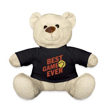 Mädchen mag Tennis Hobby Sport Tennisspieler - Teddy - Schwarz - Vorne