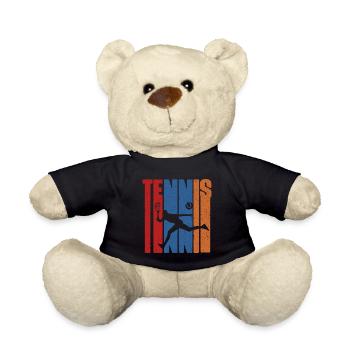Tennis Vintage Tennis Lover Tennisspieler Sport - Teddy - Schwarz - Vorne