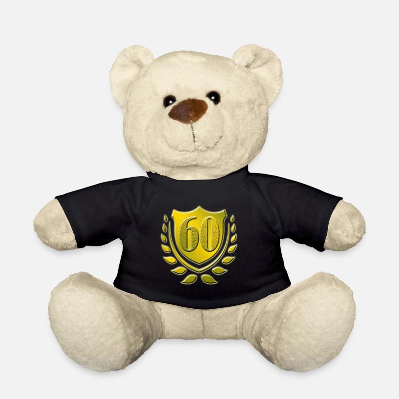 60th, 60th birthday - Teddy Bear - black