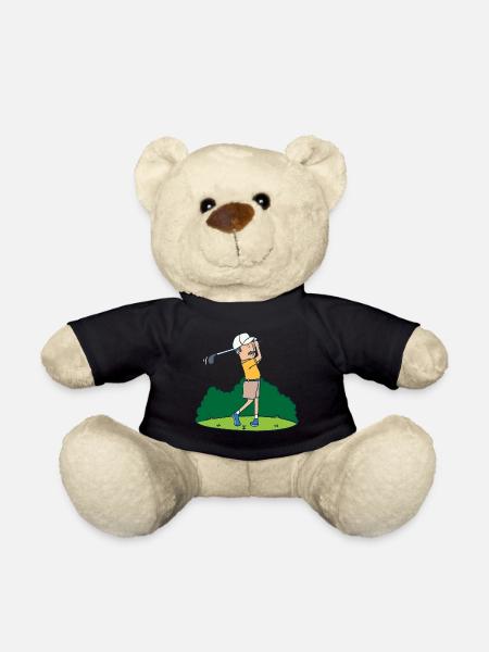 Golfer Opa Golfen Golf Sport - Teddy - Schwarz
