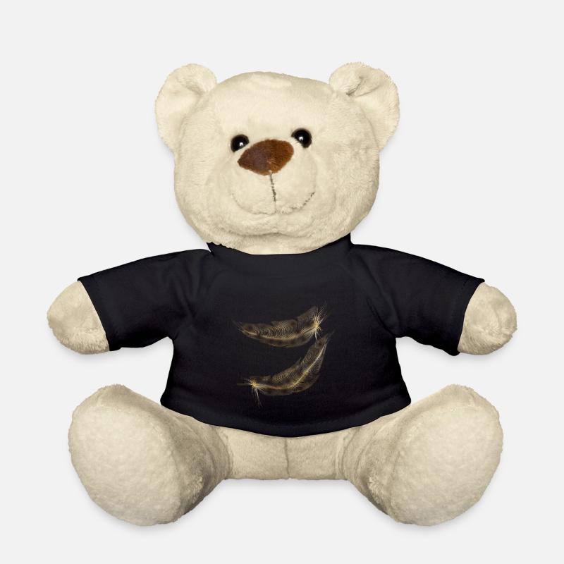 Federn brauner Farbton - Teddy - Schwarz