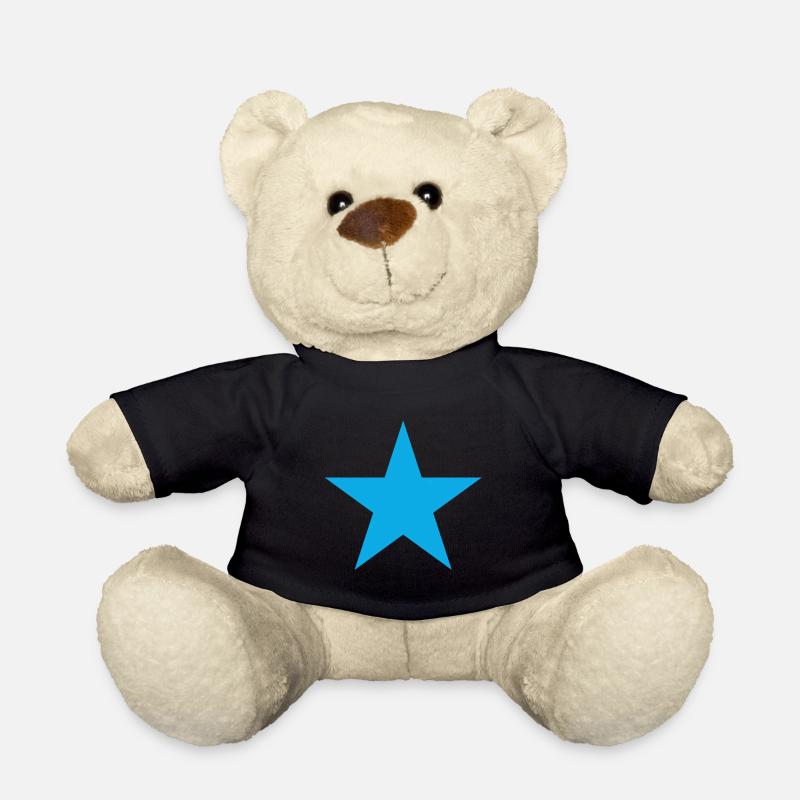 blauer Stern blue star blau Star - Teddy - Schwarz