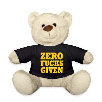 Zero fucks given - Teddy - Schwarz - Vorne