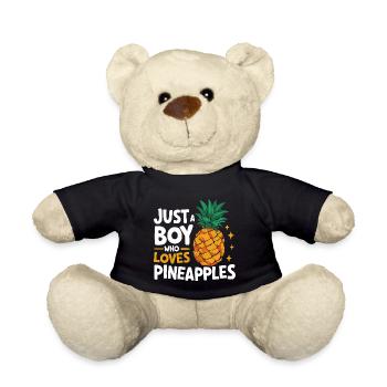 Ananas tropische hawaiianische Frucht - Teddy - Schwarz - Vorne