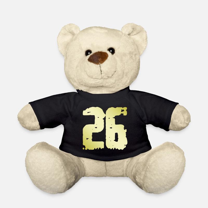 26 Number Vintage - Teddy Bear - black