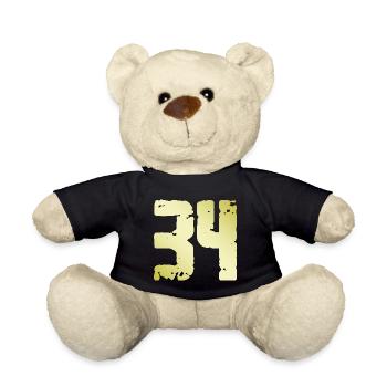 34 Zahl Vintage - Teddy - Schwarz - Vorne