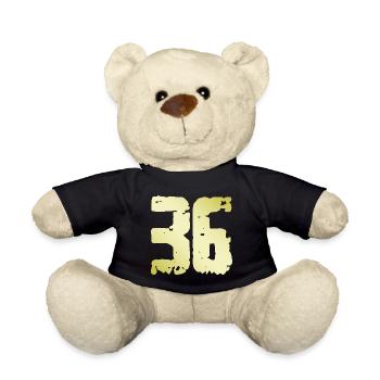 36 Number Vintage - Teddy Bear - black - Front