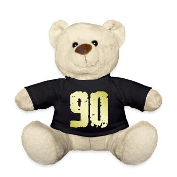 90 Number Vintage - Teddy Bear - black - Front
