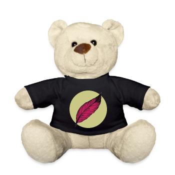 Minimal Feather Summer Trendy Colors - Teddy Bear - black - Front