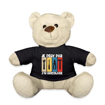Je peux pas j'ai bricolage - Nounours - noir - Devant