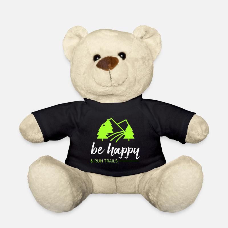 Laufe Trails & sei glücklich! - Teddy - Schwarz