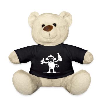 Party Affe Lustig - Teddy - Schwarz - Vorne