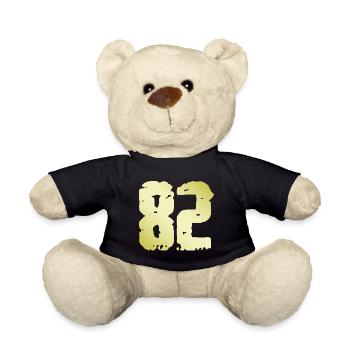 82 Number Vintage - Teddy Bear - black - Front